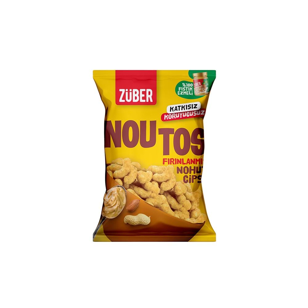 ZÜBER NOUTOS FISTIK EZMELİ NOHUT CİPSİ 55 GR