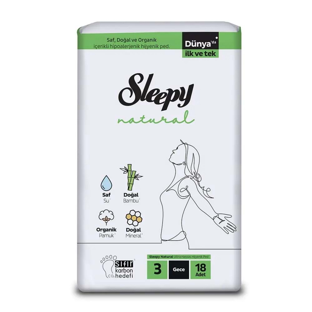 SLEEPY NATUREL SÜPER EKO GECE 18 Lİ KADIN PEDİ