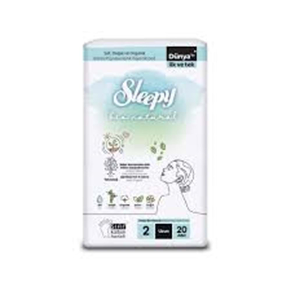 SLEEPY BİO NATUREL SÜPER EKO UZUN 20 Lİ KADIN PEDİ