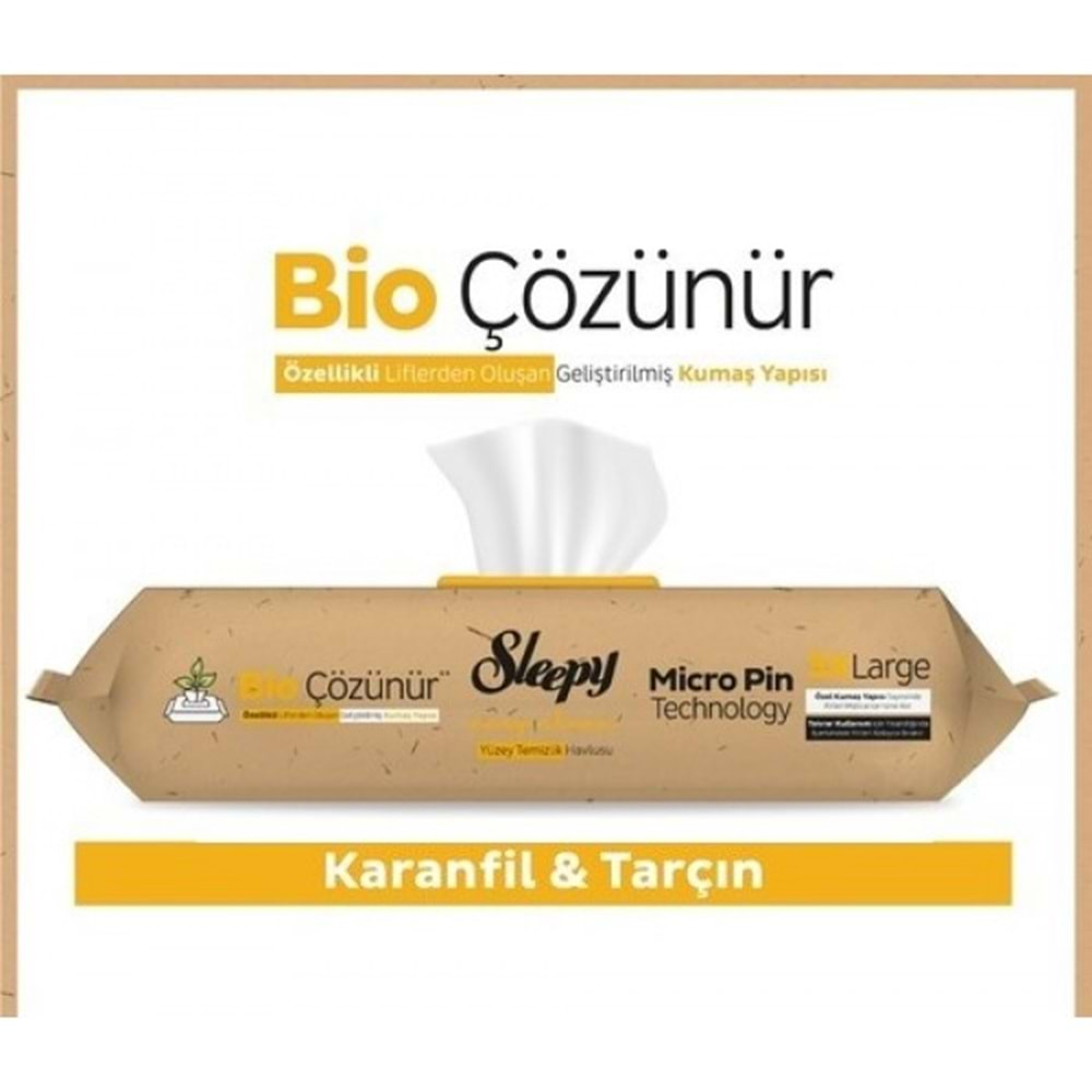 SLEEPY BİO YÜZEY TEMİZLİK HAVLUSU 3XL KARANFİL 50 Lİ