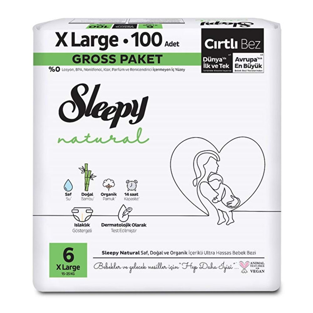 SLEEPY GROSS NO:6 EXTRA LARGE 100 LÜ ÇOCUK BEZİ