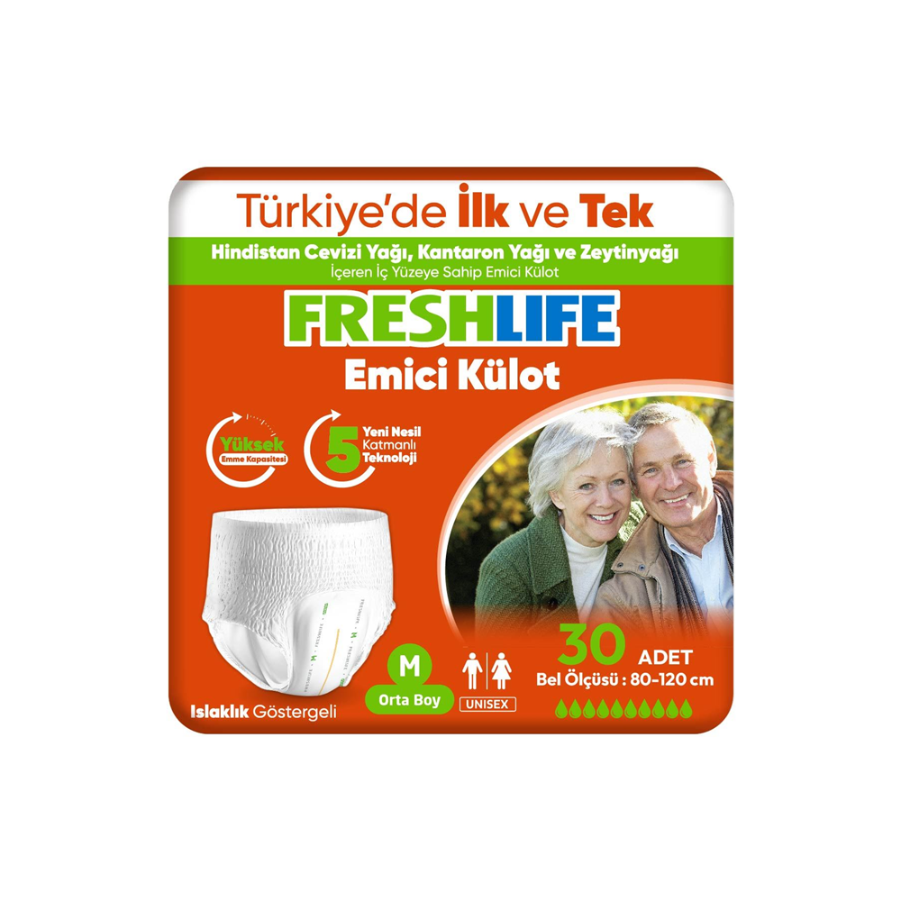 FRESH LİFE HASTA BEZİ KÜLOTLU MEDİUM 30 LU