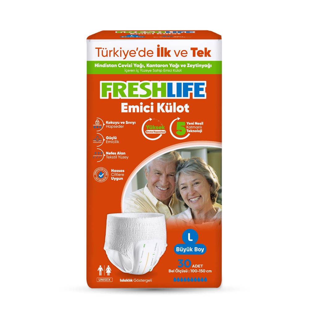 FRESH LİFE HASTA BEZİ KÜLOTLU LARGE 30 LU