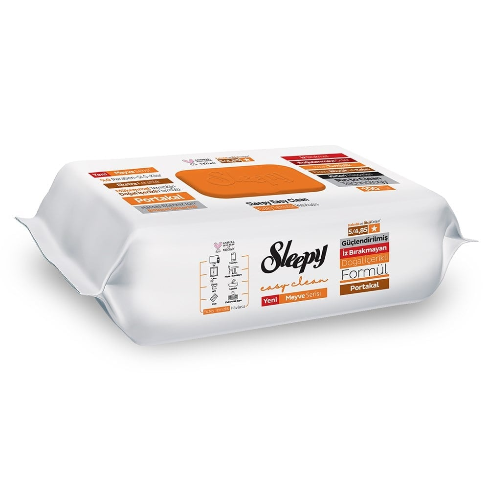 SLEEPY YÜZEY TEMİZLİK HAVLUSU PORTAKAL 100 LÜ