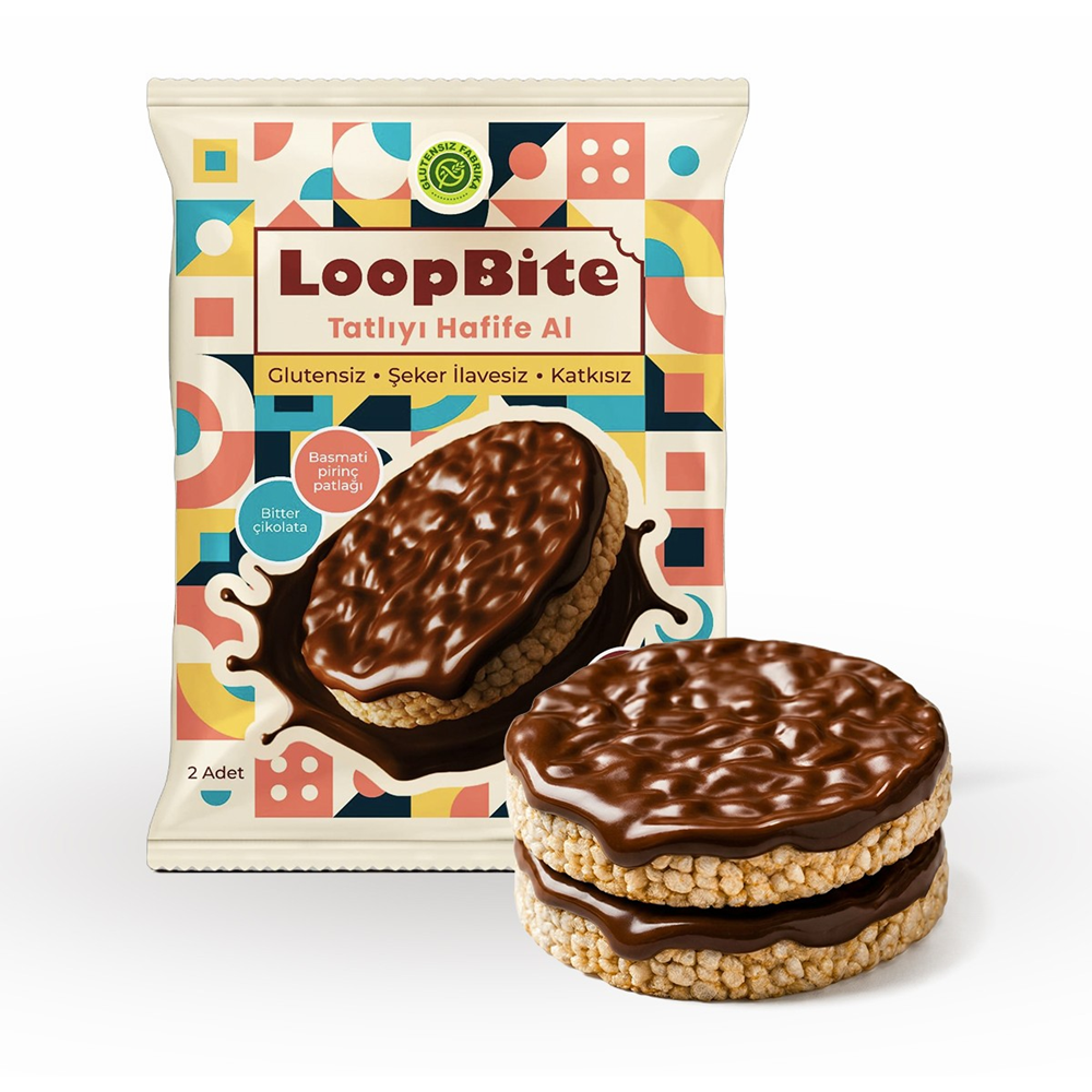 LOOP BITE ÇİKOLATALI BASMATİ PİRİNÇ PATLAĞI 36GR