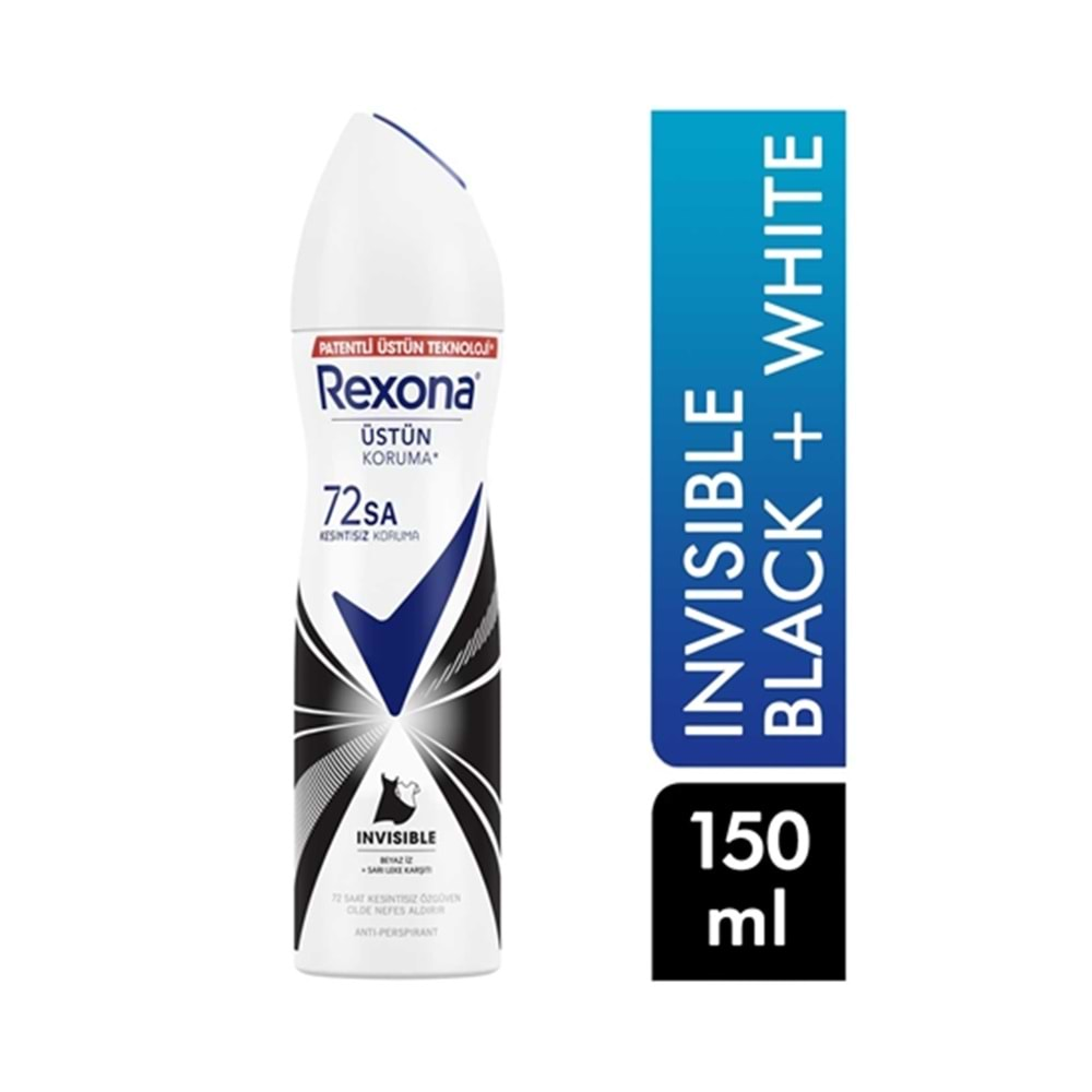 REXONA DEO İNSİBLE BEYAZ İZ SARI LEKE KARŞITI 150 ML