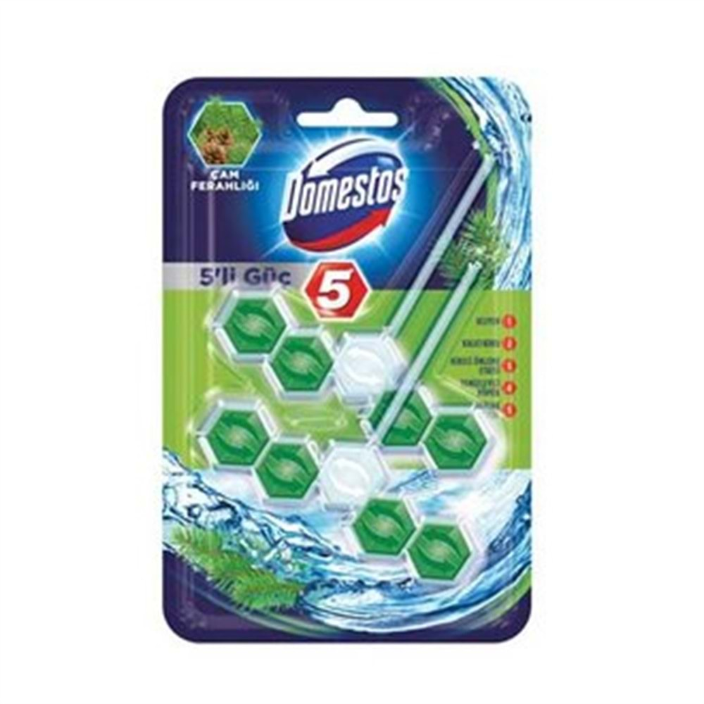 DOMESTOS WC 5Lİ GÜÇ ÇAM FERAHLIĞI 2 Lİ 100 GR