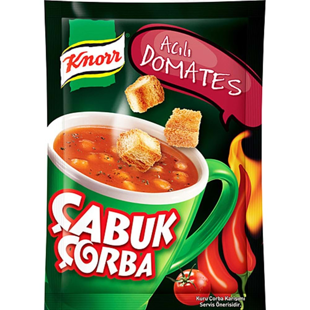 KNORR ÇABUK ÇORBA ÇOK ACILI KITIRLI DOMATES 22 GR.