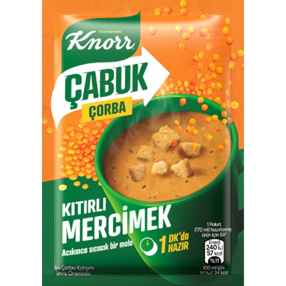 KNORR ÇABUK ÇORBA KITIRLI MERCİMEK 22 GR.