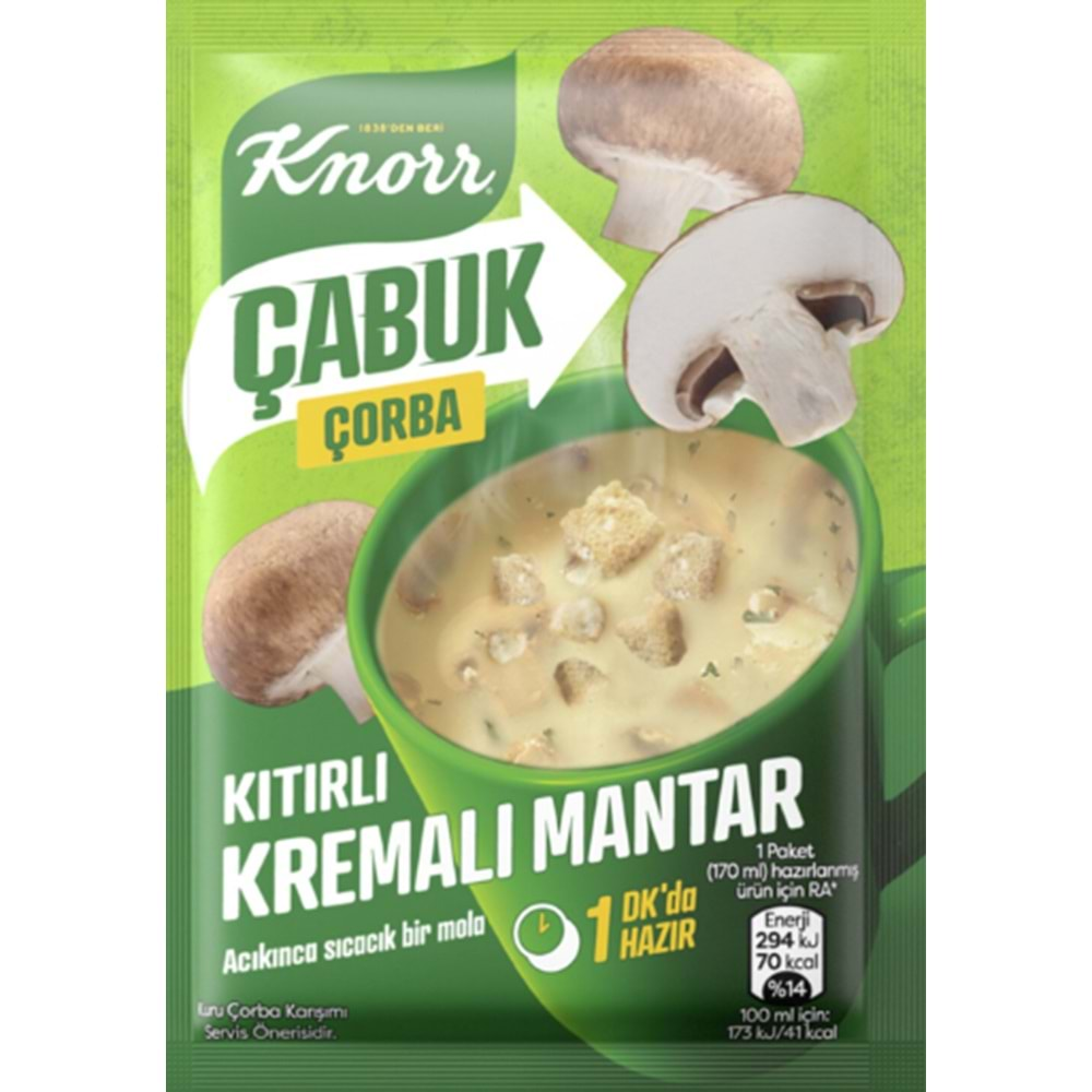 KNORR ÇABUK ÇORBA KITIRLI KREMALI MANTAR 19 GR.