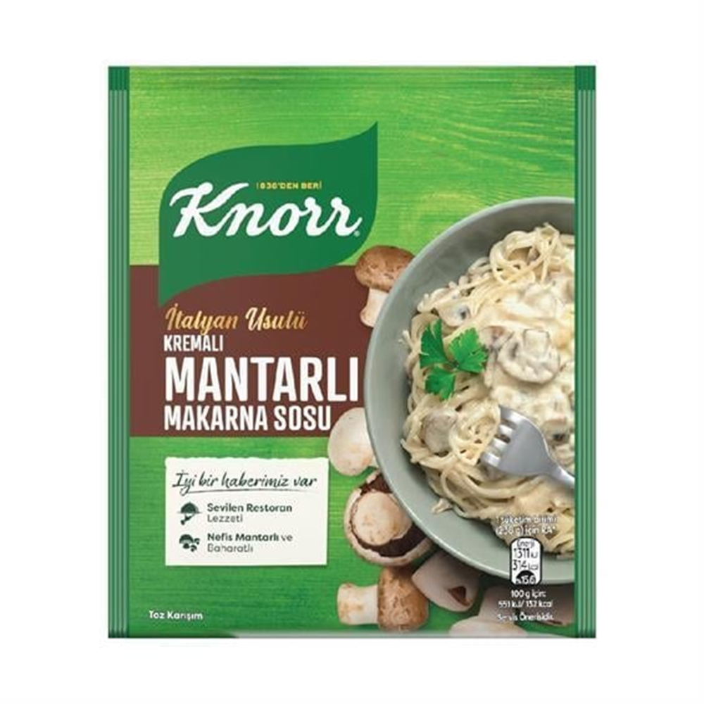 KNORR MAKARNA SOSU KREMALI MANTARLI 52 GR