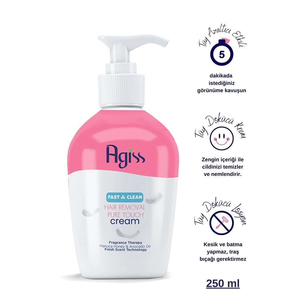 AGİSS NEW TÜY DÖKÜCÜ KREM POMPA 250 ML