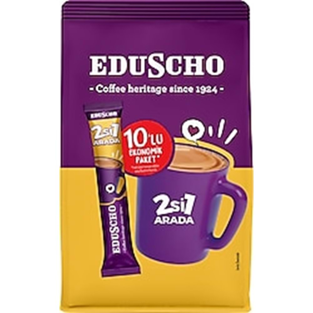 EDUSCHO 2 Sİ 1 ARADA 10 LU PAKET HAZIR KAHVE