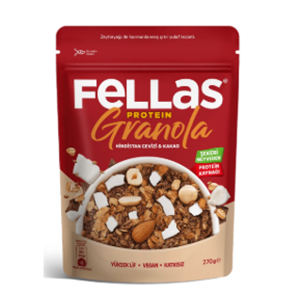 Fellas Vegan Protein Granola - Hindistan Cevizi & Kakao (270g)