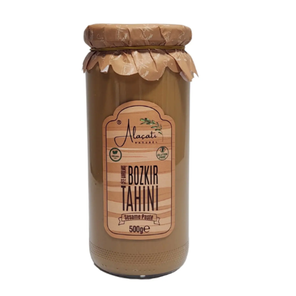 ALAÇATI NATUREL TAHIN - ÇIFTE KAVRULMUŞ BOZKIR 500 G