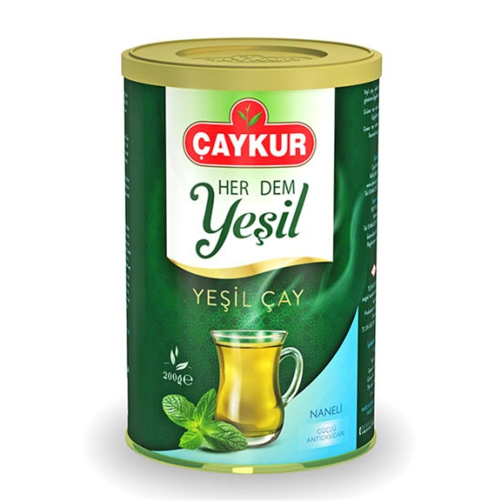 ÇAYKUR YEŞİL ÇAY NANELİ 200 GR