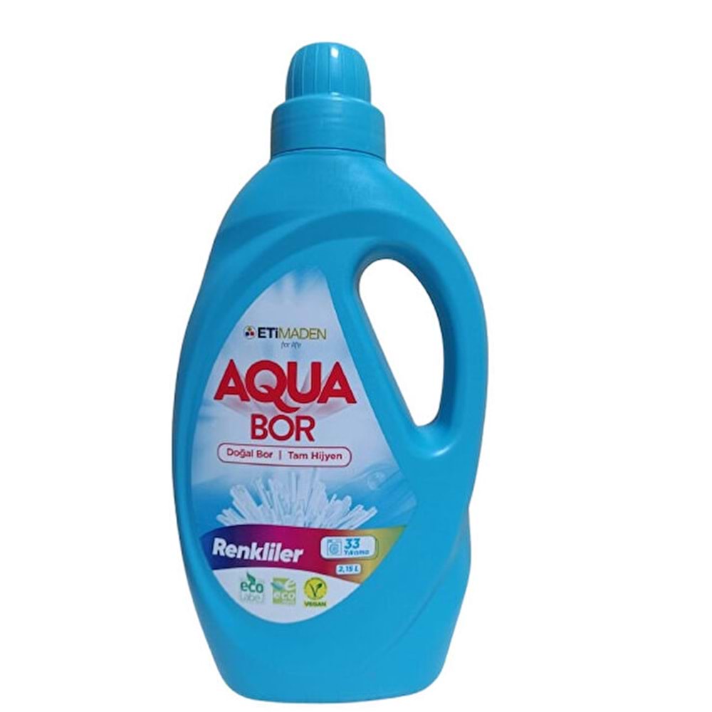 ETİ MADEN AQUA SIVI DETERJAN RENKLİLER 33 YIKAMA 2150 ML