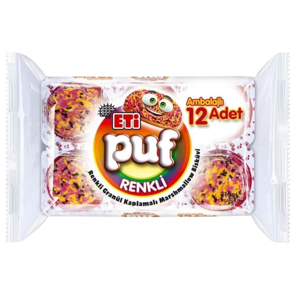 ETİ PUF RENKLİ 12 Lİ