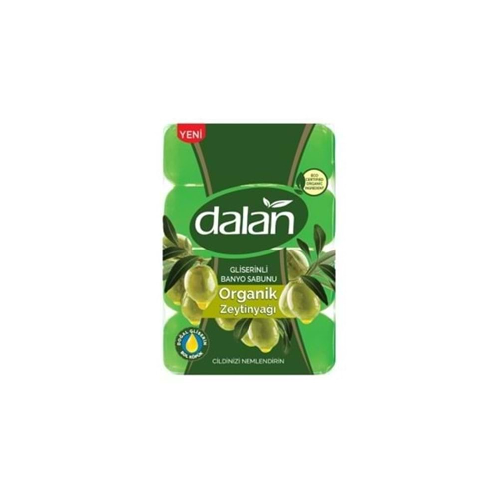 DALAN GLİSERİNLİ DUŞ SABUNU ORGANİK ZEYTİNYAĞLI 150gr*4