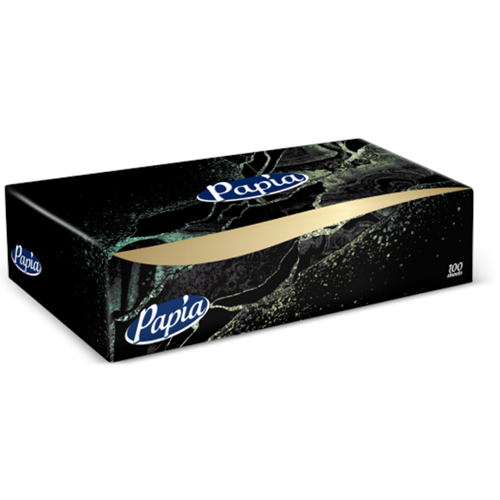 PAPİA 3 KATLI MARBLE KUTU MENDİL 100 LÜ
