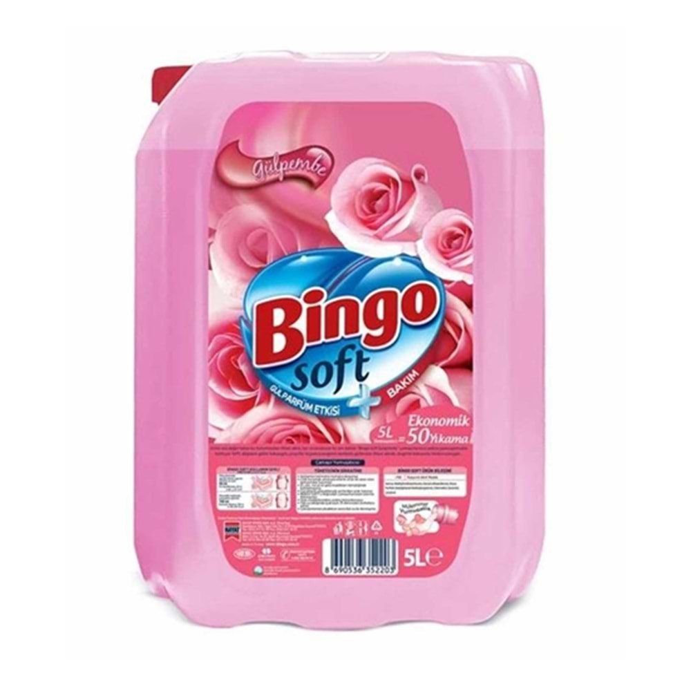 BİNGO SOFT GÜL PEMBE 5 LİTRE