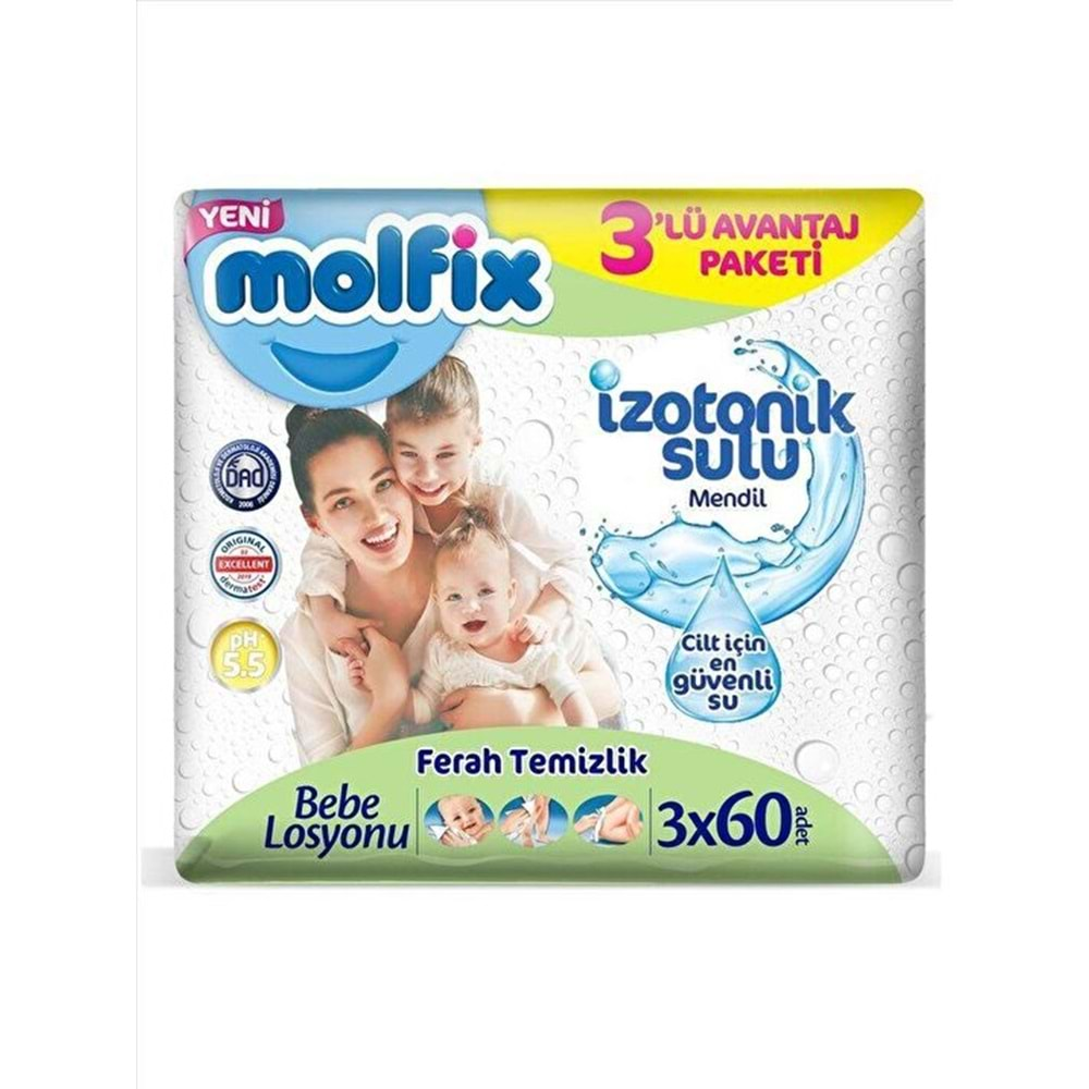 MOLFİX ISLAK HAVLU İZOTONİK SULU 150 Lİ FERAH