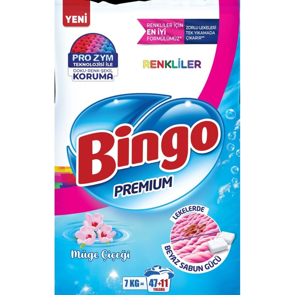 BİNGO PREMİUM MATİK RENKLİ 7 KG