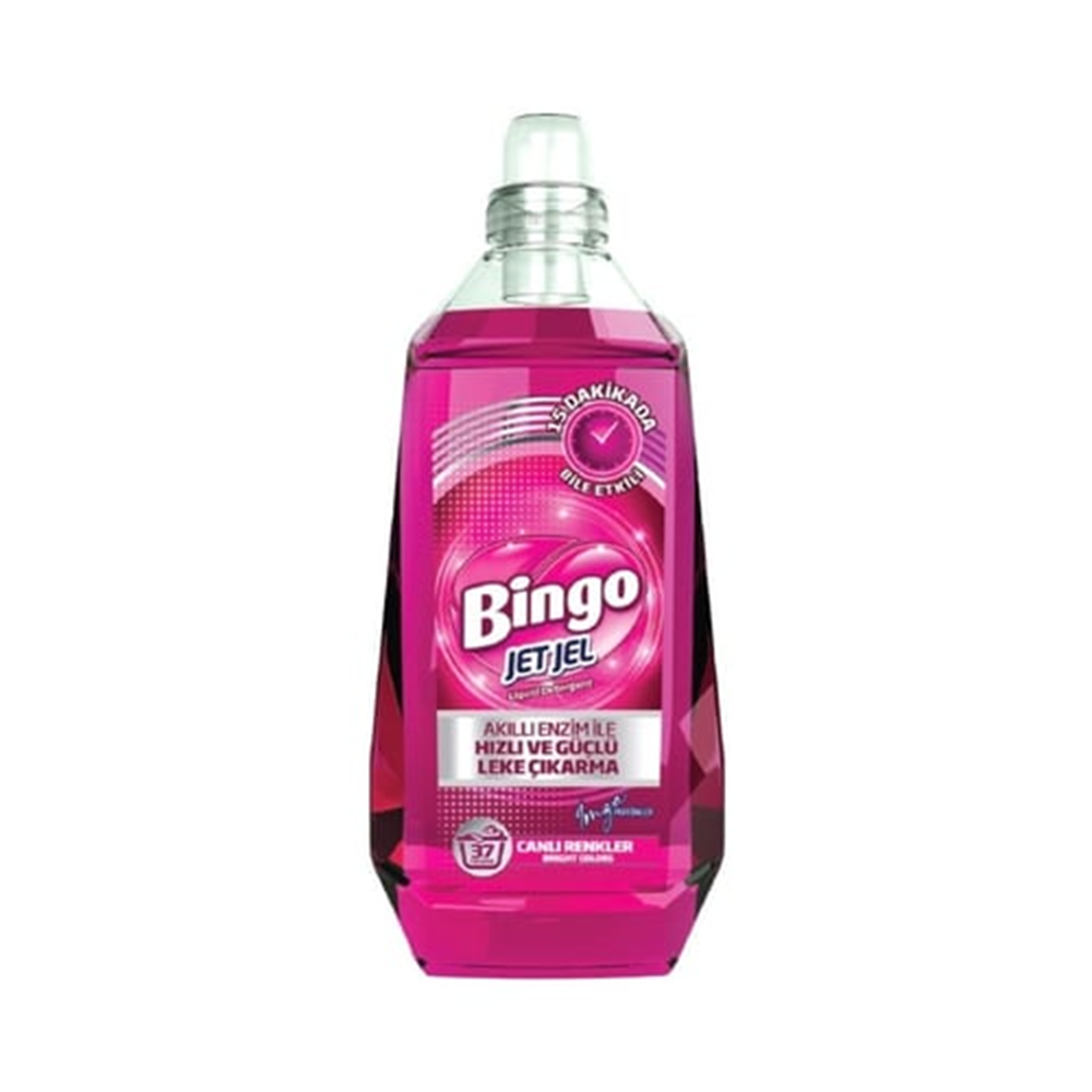 Bingo Sıvı Çamaşır Deterjan Jetjel Canlı Renkler 37 Yıkama 1480 ml