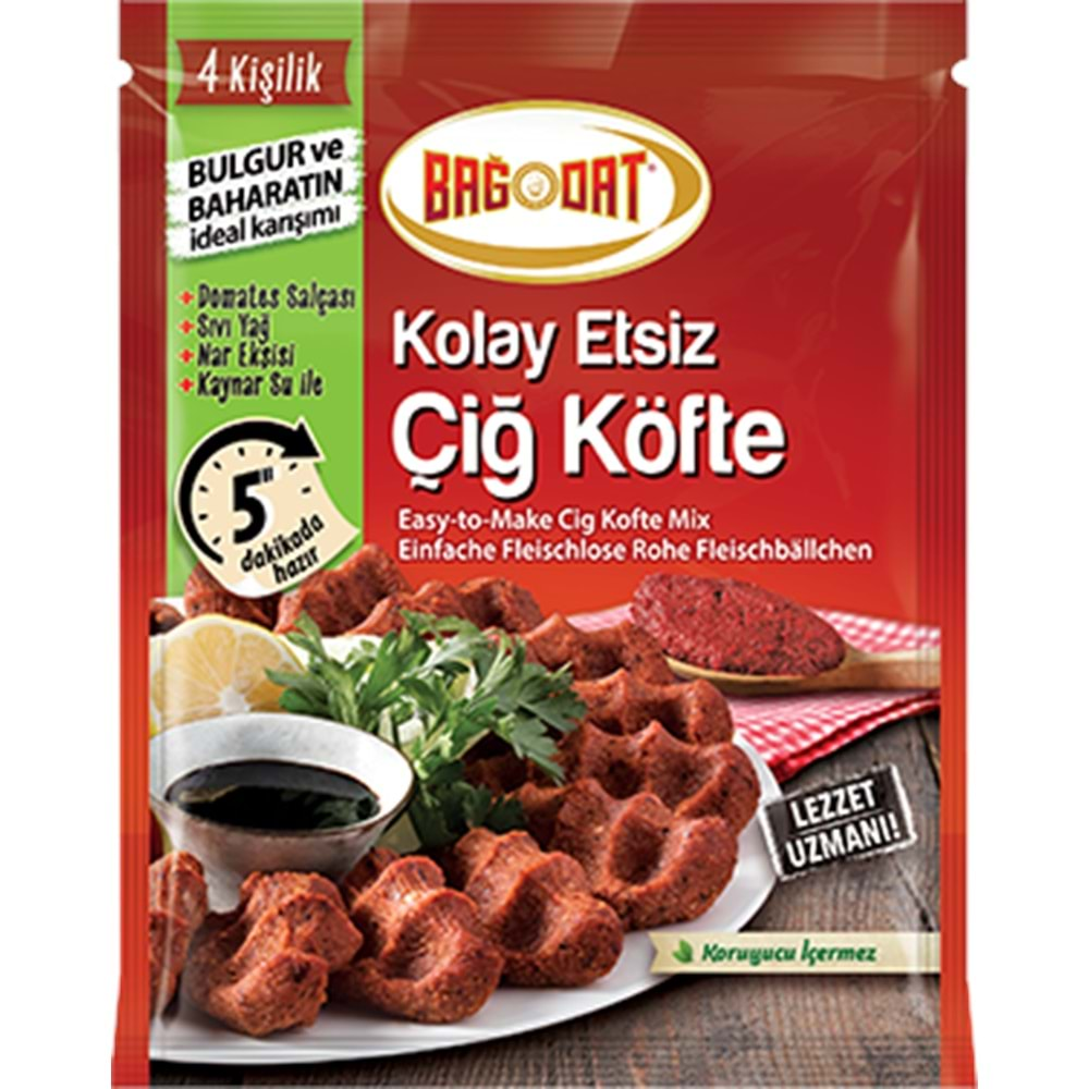 BAĞDAT ÇİĞ KÖFTE ETSİZ KOLAY 120 GR