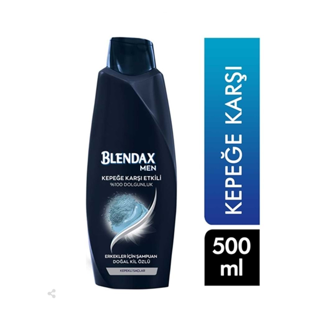 BLENDAX 1/1 500ML MEN KEPEK DOĞAL KİL ÖZLÜ