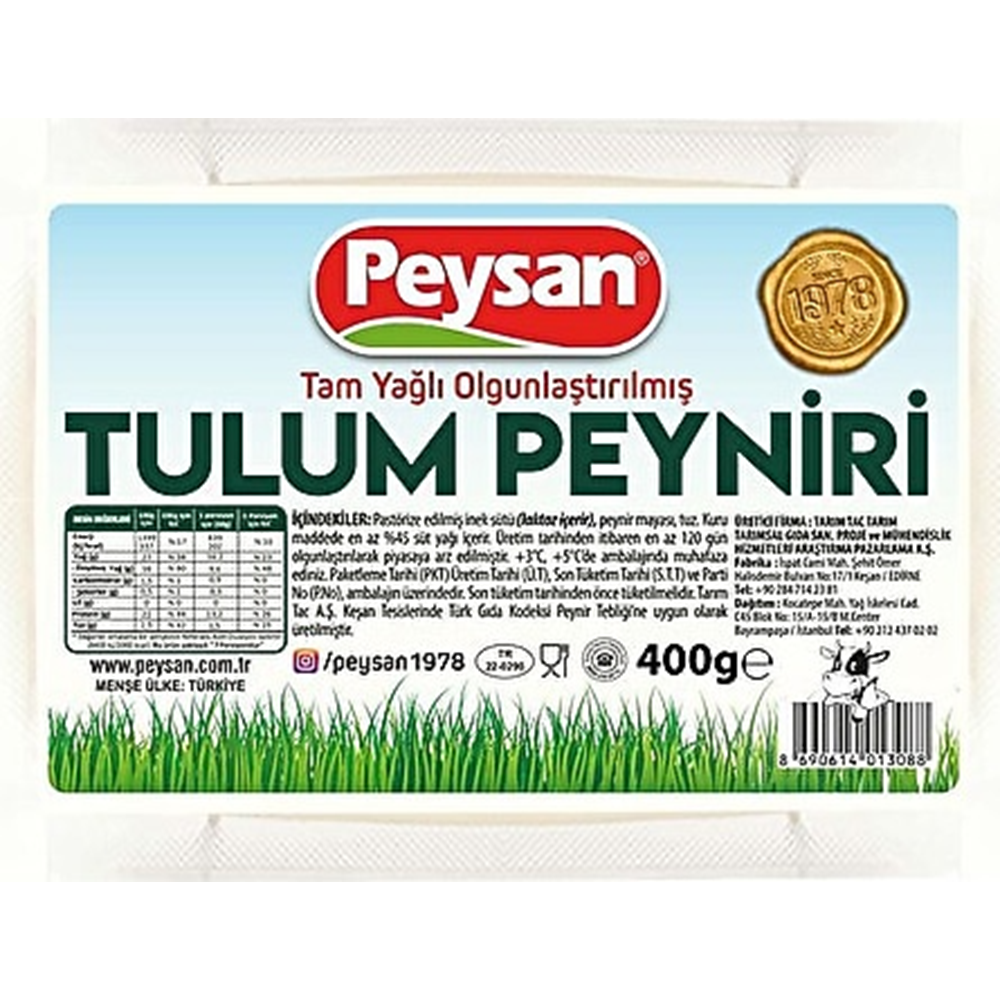 PEYSAN İZMİR TULUM PEYNİRİ 400 GR