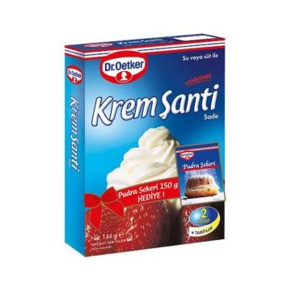 DR.OETKER KREM ŞANTİ SADE 144 GR +PUDRA ŞEKERİ 150 GR