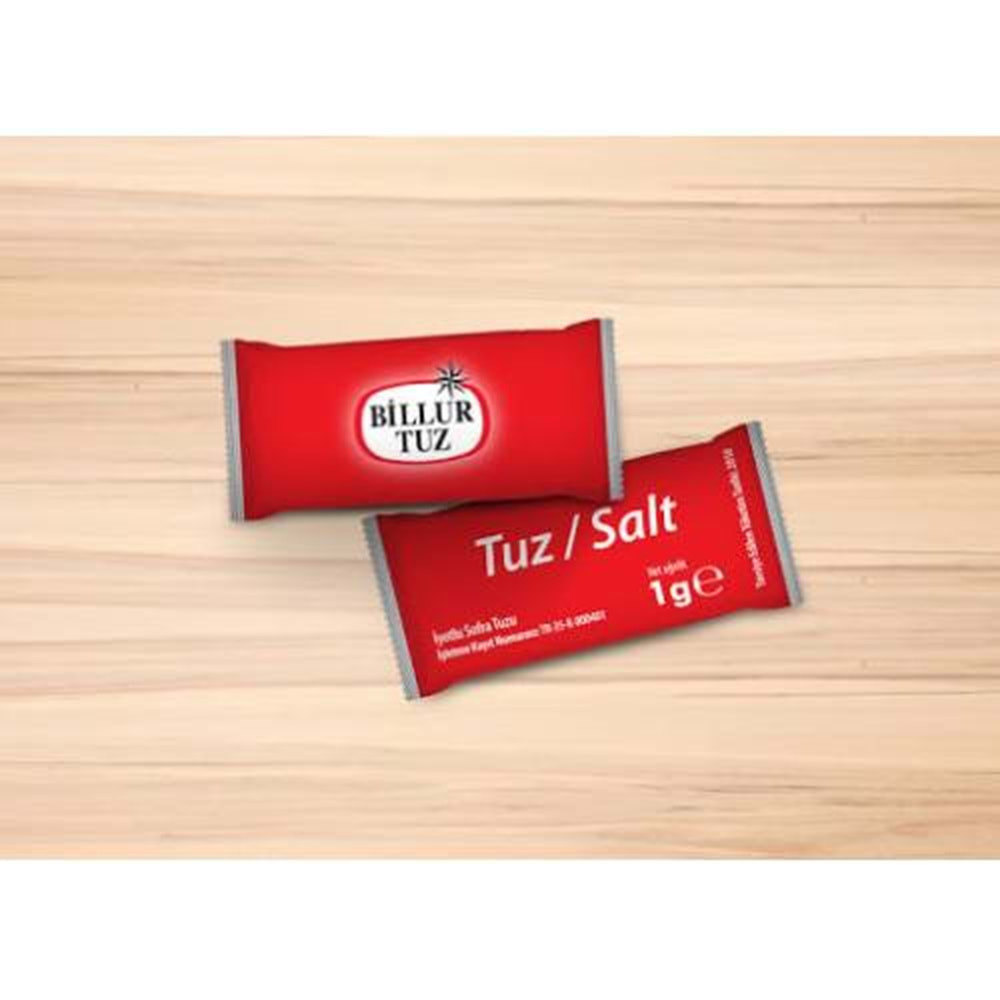 BİLLUR TUZ 1 GR SOFRALIK 1000 Lİ