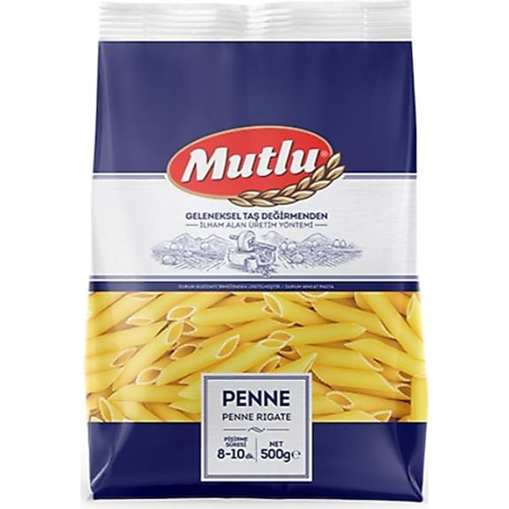 MUTLU MAKARNA Penne 500 GR KALEM