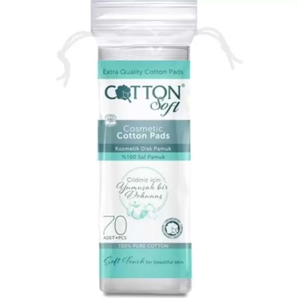 COTTON MAKYAJ TEMİZLEME DİSK 70 Lİ
