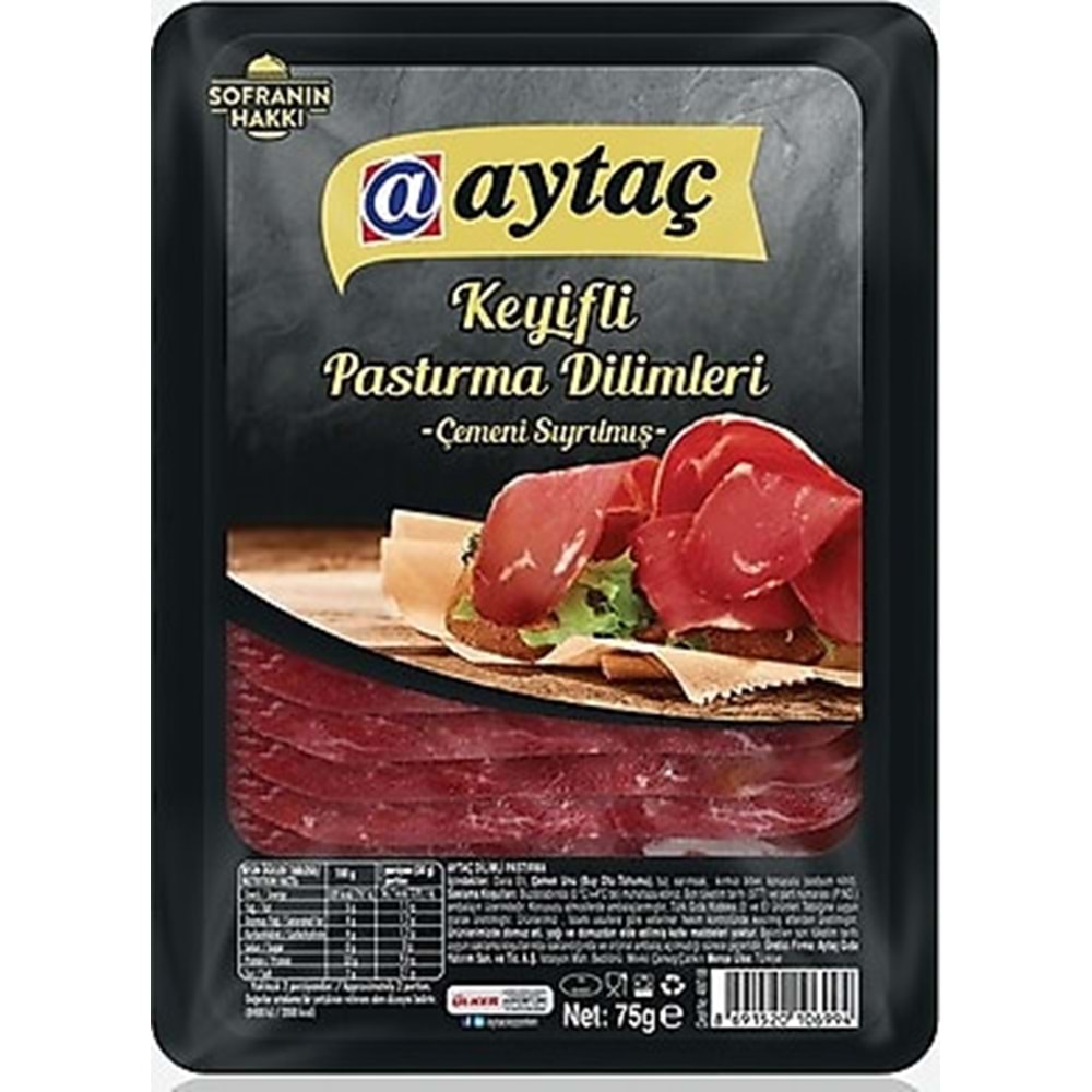 Aytaç Keyifli Pastırma Dilimleri 75Grx12