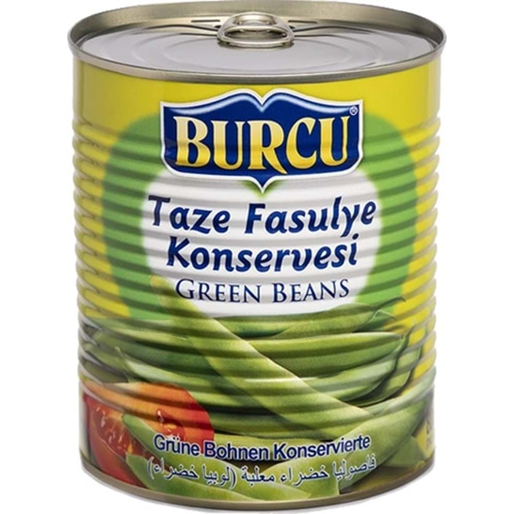 BURCU 800GR TAZE FASULYE KONSERVESİ TENEKE