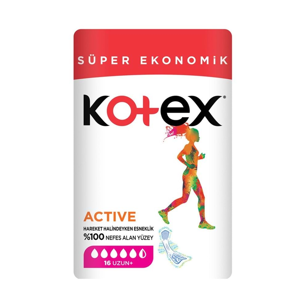 KOTEX ACTIVE QUADRO UZUN (16X12)