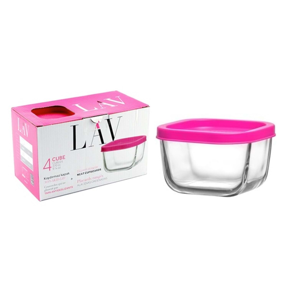 LAV CUB225 PK0001DP 4 LÜ CAM SAKLAMA KABI