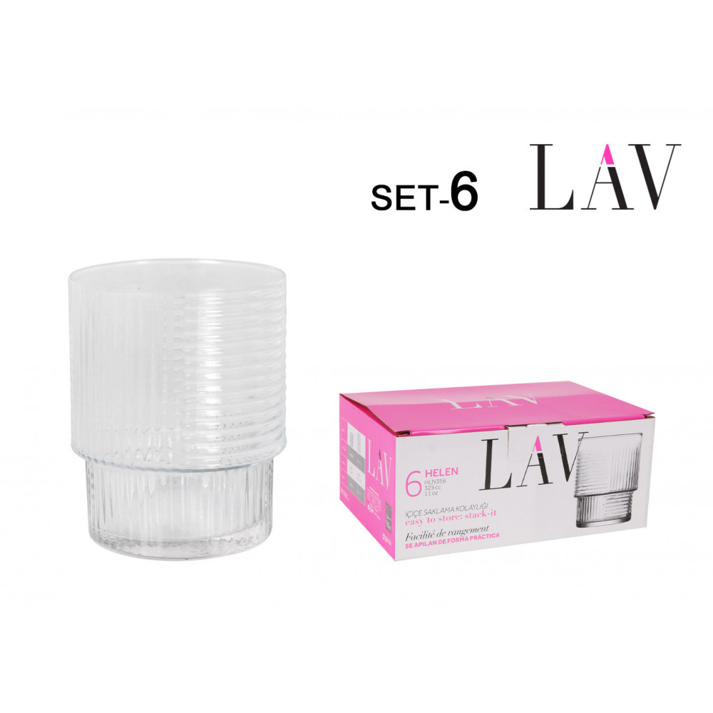 LAV HELEN İÇECEK BARDAĞI 6 LI HLN356F 325 ml