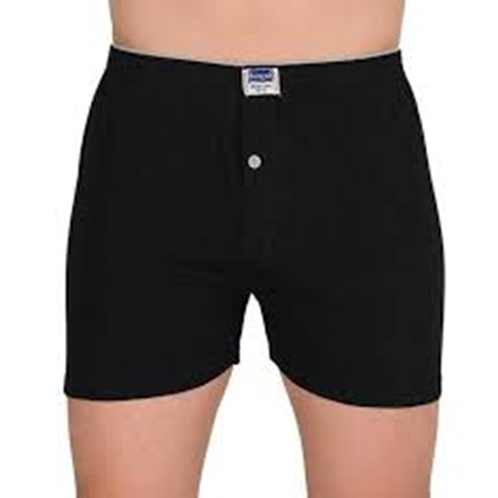 Berrak Erkek Boxer Penye Renkli Düğmeli Siyah 2XL BERRAK1099