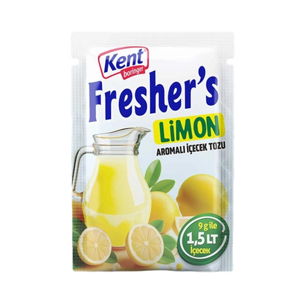 KENT FRESHER LİMON AROMALI TOZ İÇECEK 9 GR
