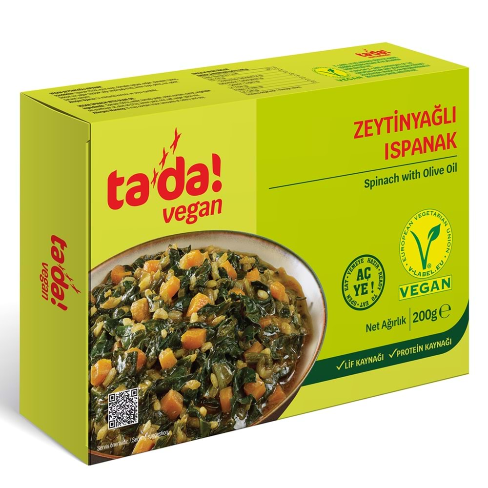 TADA ZEYTİNYAĞLI ISPANAK 200 GR VEGAN