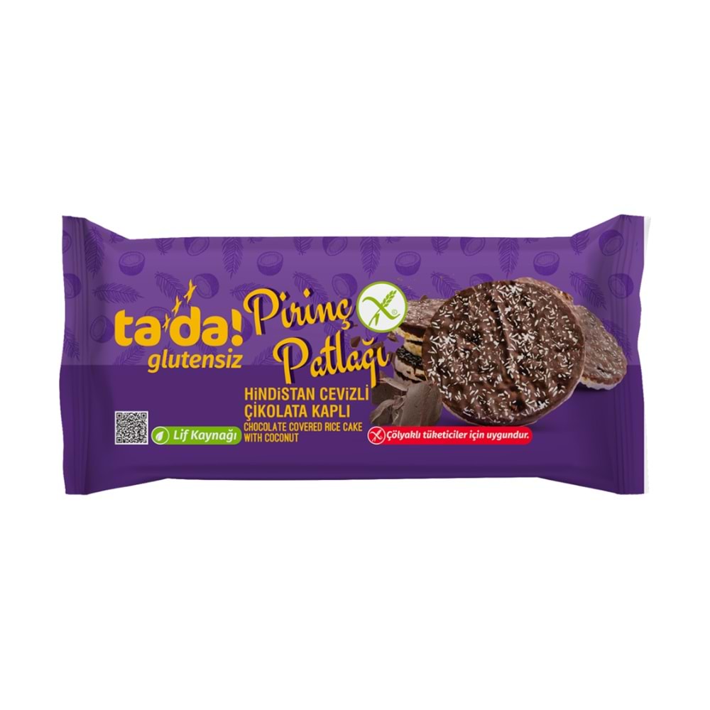 TADA GLUTENSİZ PİRİNÇ PATLAĞI HİNDİSTAN CEVİZLİ ÇİKOLATALI 78 GR