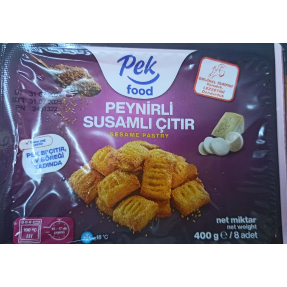 PEK FOOD PEYNİRLİ SUSAMLI ÇITIR 100 GR