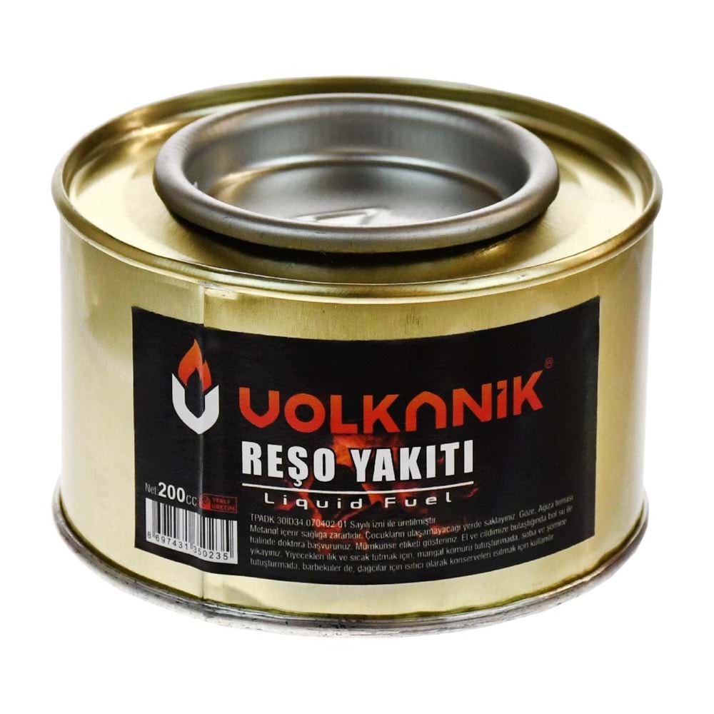 VOLKANİK REŞO JEL OCAK YAKITI 200ML TENEKE