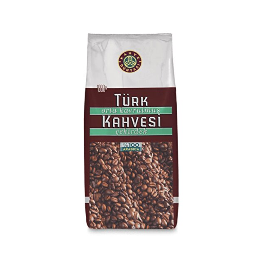 KAHVE DÜNYASI ÇEKİRDEK KAHVE ORTA KAVRULMUŞ 1000 GR
