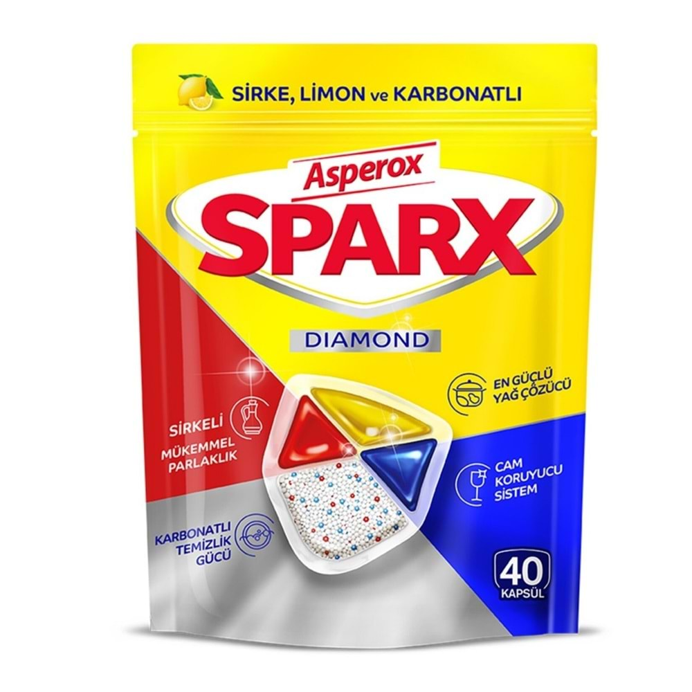 ASPEROX SPARX DIAMOND BULAŞIK MAKİNA DETERJANI 40 LI