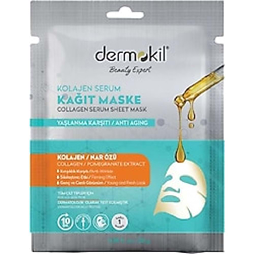 Dermokil Kolajen Serum Kağıt Maske 23 gr
