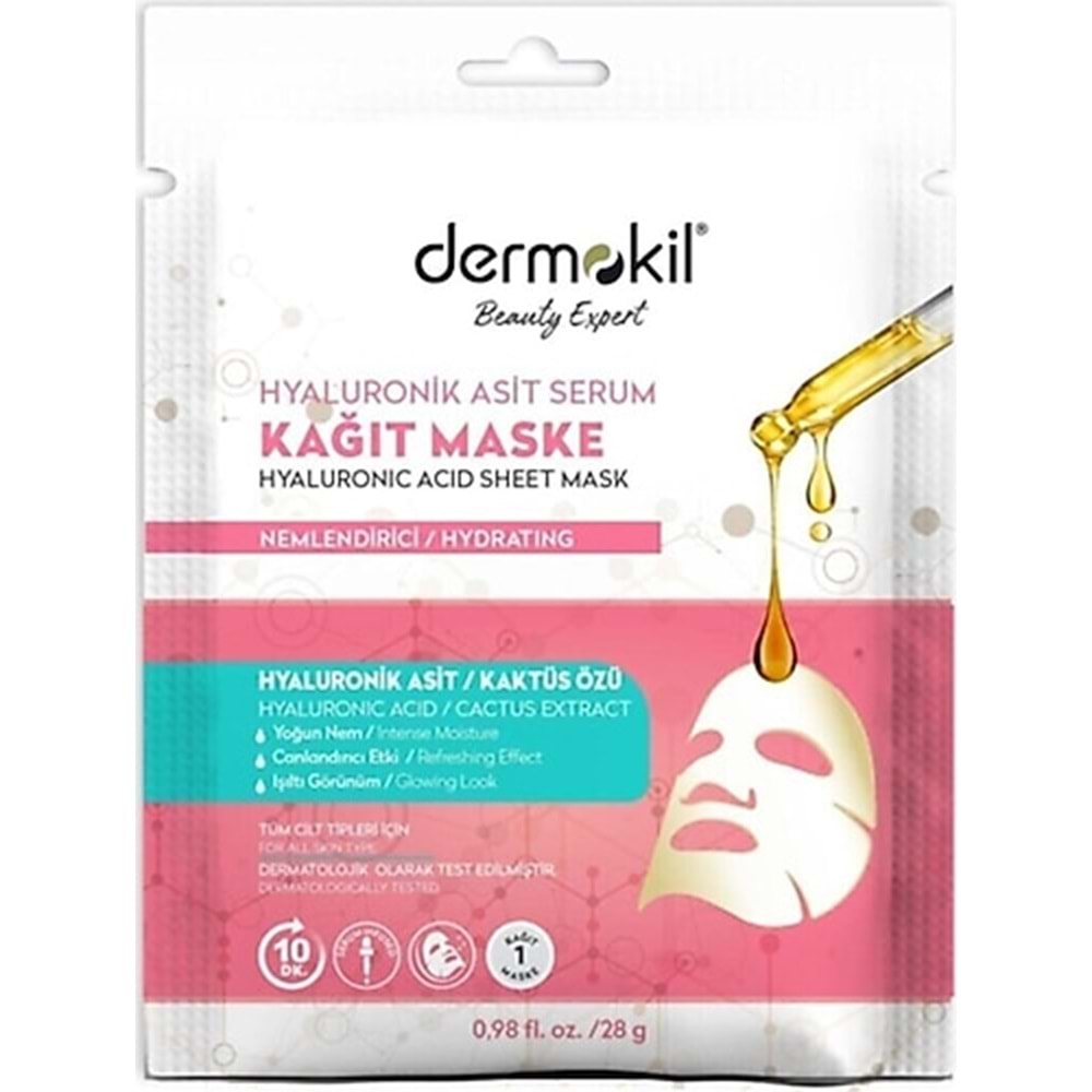 Dermokil Hyaluronik Asit Serum Kağıt Maske 23 gr